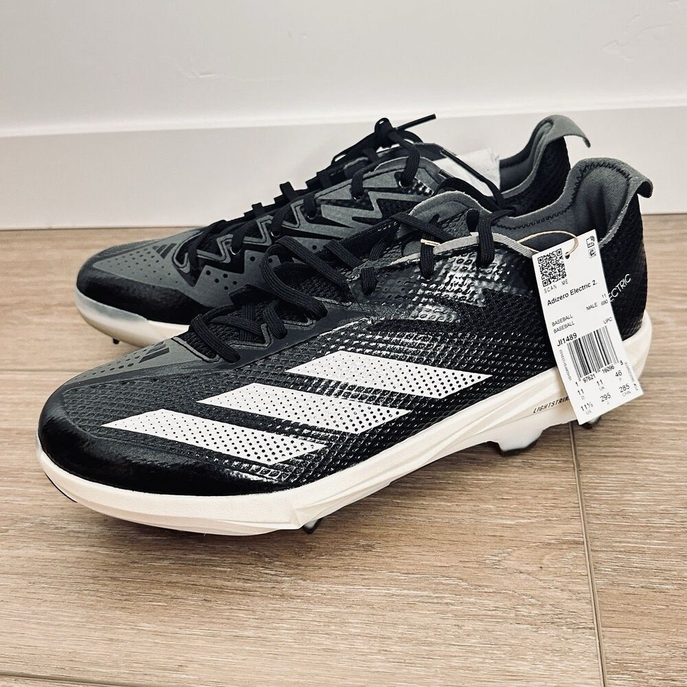Adidas Adizero Electric 2. Men's Baseball Cleats JI1489 Size 11.5 Black Pro